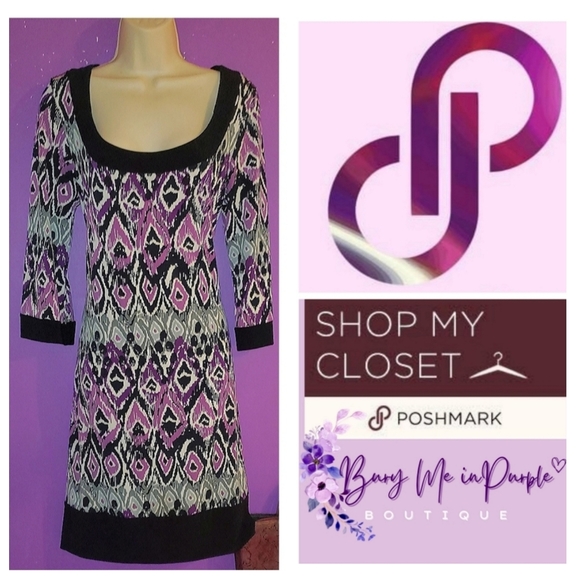 Tiana B. Dresses & Skirts - GRAPHIC PRINT SHIFT DRESS